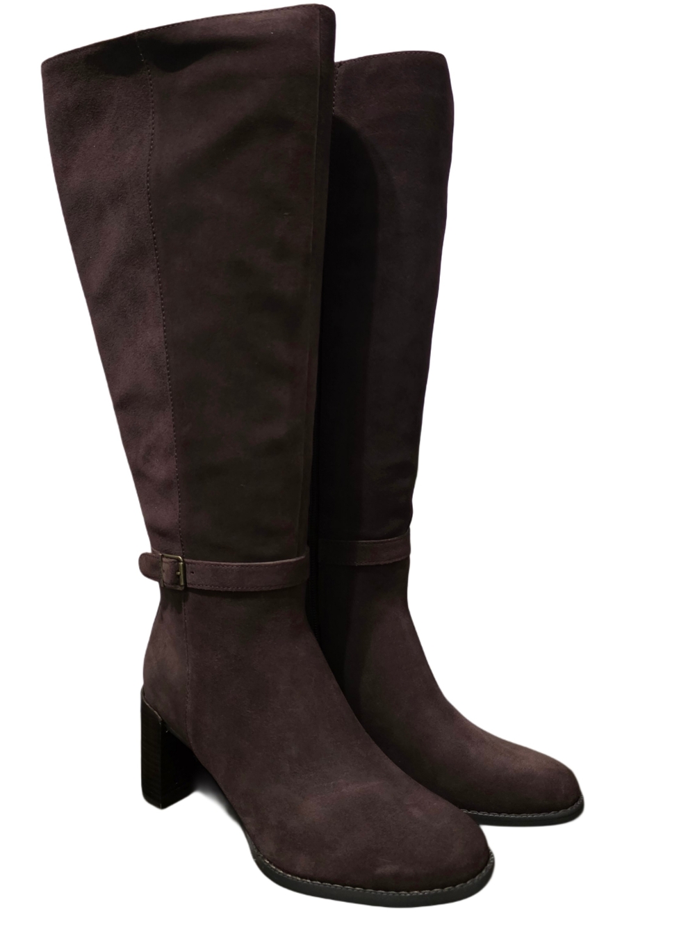 Vionic Valora Leather Knee High Boots NIB - Wide Calf - Chocolate Ganache - Picture 1 of 7